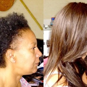 Extensions cheveux - avant/apres