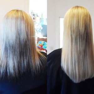 Extensions cheveux - avant/apres